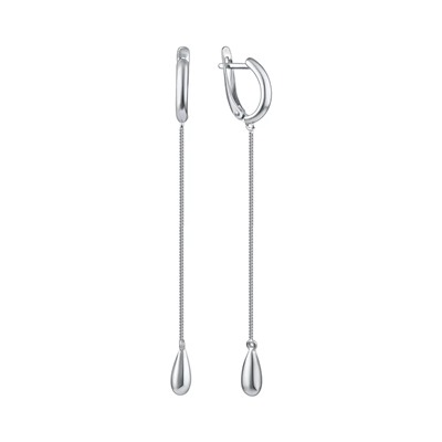 Серьги из серебра без вставки, Л-26370