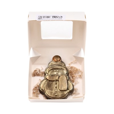 Шоколадная фигурка «Снеговик пряничный», кондитерская глазурь, 115 г