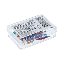 Иглы для закалывания "шарики" сталь P-002 (PHB-04) d=0.6 мм 35 мм 80 шт ассорти Gamma