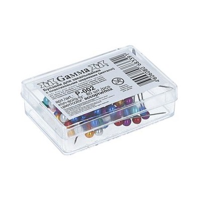 Иглы для закалывания "шарики" сталь P-002 (PHB-04) d=0.6 мм 35 мм 80 шт ассорти Gamma