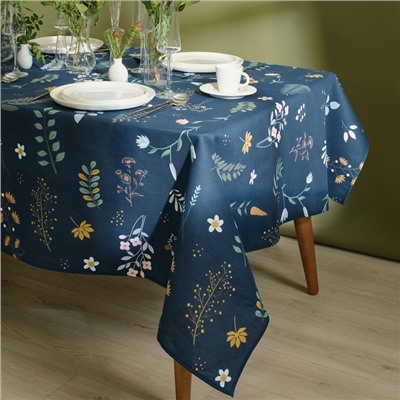 Скатерть «Доляна» Twilight forest, 146×220 см, 100% хлопок, рогожка 164 г/м²
