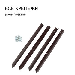 Грядка оцинкованная, 195×100×34 см, коричневая, Greengo