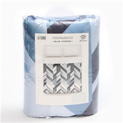Покрывало евро «Этель» Blue iceberg, 230×210±5 см, микрофибра