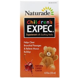 Naturade, Children's EXPEC, Expectorant with Soothing Herbs, Natural Cherry Flavor, 4.2 fl oz (125 ml)