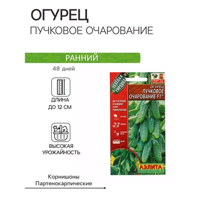 Семена Огурец "Пучковое очарование", F1, ц/п, 10 шт