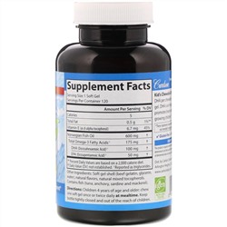 Carlson Labs, Жевательная ДГК для детей, с насыщенным вкусом апельсина, 100 мг, 120 мягких желатиновых капсул
