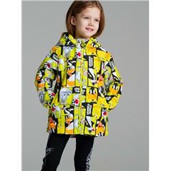 Куртка текстильная с полиуретановым покрытием для девочек (ветровка)