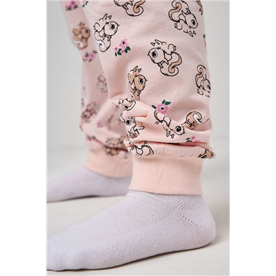 Пижама с брюками Кулирка с рибаной длинный рукав НАТАЛИ, 1244130