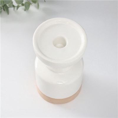 Подсвечник на 1 свечу «Атлант», песочно-белый, 9.5×9.5×17.5 см