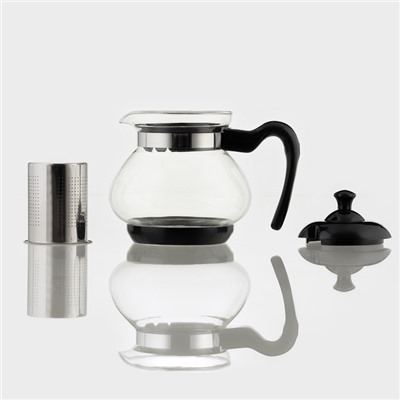 Чайник заварочный «Мелодия», 750 мл, с металлическим ситом, стекло, МИКС