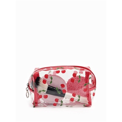 Косметичка женская «Вишенка», для бассейна, на молнии, прозрачная