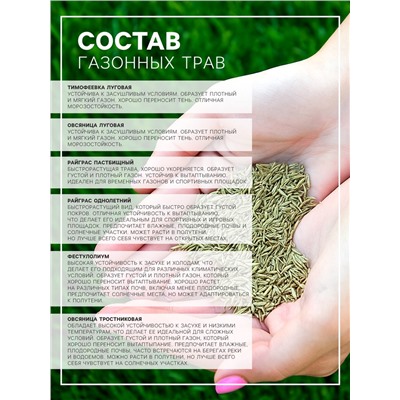 Семена газонной травы Универсальная, 10 кг