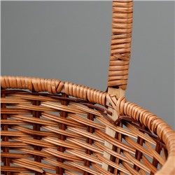 Корзина плетёная, 30×25×12/37 см, бамбук, лоза, МИКС
