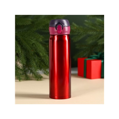 УЦЕНКА подарочный набор новогодний «С Новым годом», чай 50 г, крем-мед 120 г, носки 36-39 р, термос 500 мл, арахис в глазури 100 г