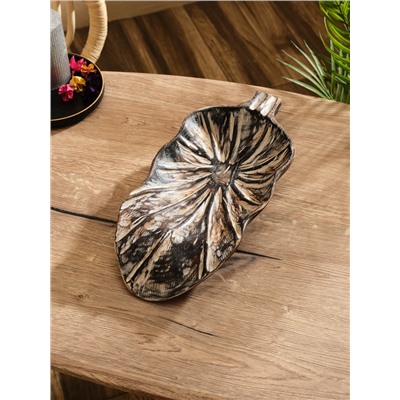 Блюдо «Лист», 35×18×6 см, дерево Джати