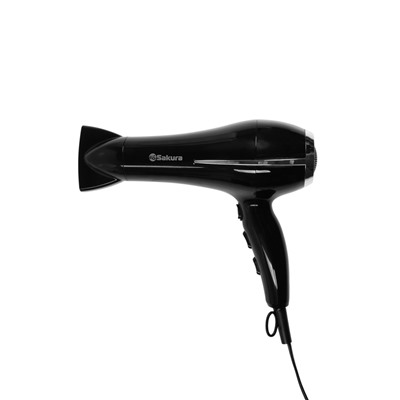 Фен Sakura SA-4052BK, 2400 Вт, 1.8 м, 3 температурных режима, 2 скорости, сушка холодным воздухом