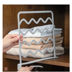 Разделитель вещей на полках с функцией подвеса галстуков, шарфов, 27,5x25,5x3см