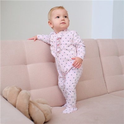 Комбинезон для девочки «Крошка Я. Горошек», розовый, рост 80-86 см