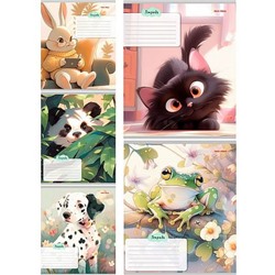 Тетрадь  18л клетка "МИЛЫЕ ЖИВОТНЫЕ - 2" 18-2316 Проф-Пресс