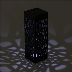 Садовый светильник «Ажурный», уличный, на солнечной батарее, 6×29×6 см, 1 LED, свечение белое