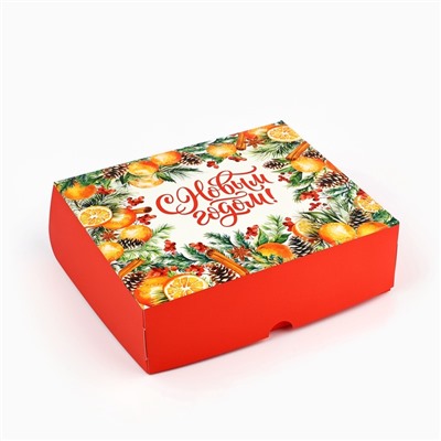 Упаковка для кондитерских изделий «Новогодняя ботаника», 20×17×6 см