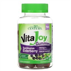 21st Century, VitaJoy Gummies, со вкусом бузины, 60 вегетарианских жевательных мармеладок