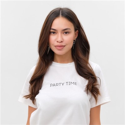 Пижама женская (футболка и шорты) KAFTAN Party time, размер 44-46