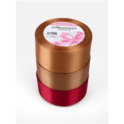 Атласная лента, набор 3 шт. «Вечерний», 40 мм, 23±1 м