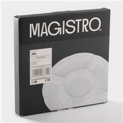 Менажница Magistro «Бланш», 24.7×24.5×2.7 см, 5 ячеек, фарфор, белая