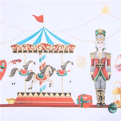 Комплект штор для кухни с подхватами «Этель. Щелкунчик», 2 шт., белые, 145×180 см