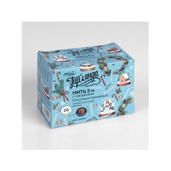 Гирлянда «Нить» 5 м с насадками «Сосульки граненые», IP20, прозрачная нить, 20 LED, свечение мульти (RG/RB), мигание, 220 В