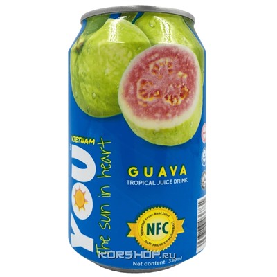 Напиток негазированный с соком гуавы You Vietnam, Вьетнам, 330 мл Акция