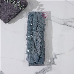 Мочалка для тела массажная Доляна «Афродита», 69×8 см, серая