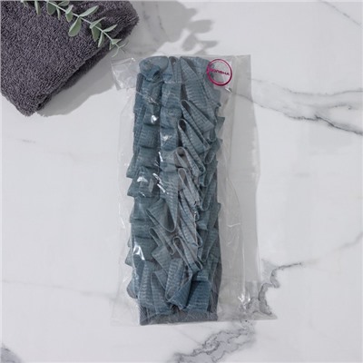 Мочалка для тела массажная Доляна «Афродита», 69×8 см, серая