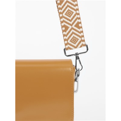 Ручка для сумки «Орнамент», стропа, 135±3×3.8 см, цвет горчичный