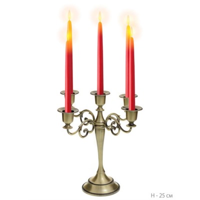Подсвечник на 5 свечей 25 см бронза / 6305S /уп 30/
