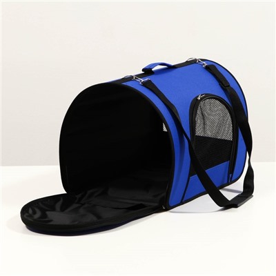 Сумка - переноска для животных, 49×30×35 см, 2 входа, синяя