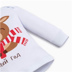 Костюм детский (джемпер и брюки) «Крошка Я. Мой первый НГ», рост 62-68 см, красный, белый