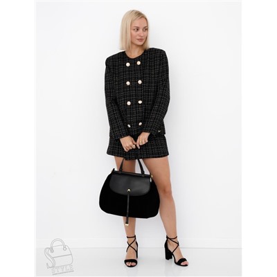 Сумка женская кожаная 1044M black Polina&Eiterou