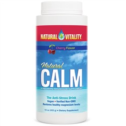 Natural Vitality, Natural Calm, смесь для приготовления антистресс-напитка, вишня, 453 г (16 унций)