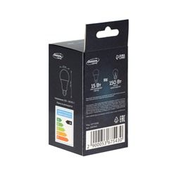 Лампа светодиодная Luazon Lighting, A60, 15 Вт, E27, 1350 Лм, 6500 К, холодный белый