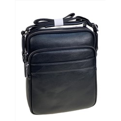 Сумка мужская из натуральной кожи, цвет черный
