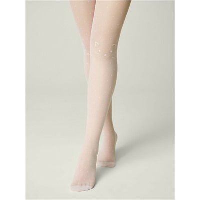 CONTE Колготки в точку с рисунком «кот» KATIE