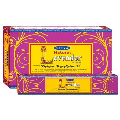 SATYA Ароматические палочки Natural Lavender 15г.*12уп