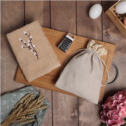 Набор подарочный Willow: полотенце 30×60 см, тёрка 7.7×3.7 см