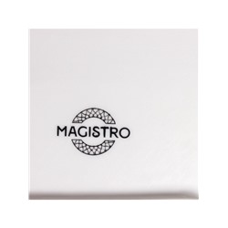 Блюдо сервировочное Magistro «Квадрат Бланш», d=30.5 см, фарфор, белое