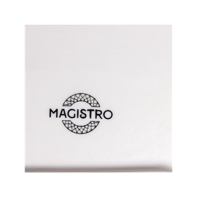 Блюдо сервировочное Magistro «Квадрат Бланш», d=30.5 см, фарфор, белое
