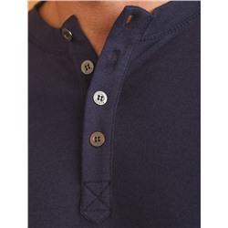 Лонгслив с воротником на пуговицах и декоративными швами из премиального хлопка с эластаном