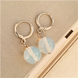 Серьги бижутерия висячие Лунный камень, 1028, Уценка, арт.08.2464
