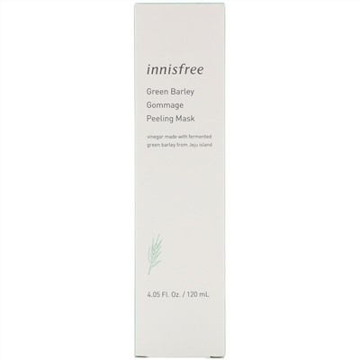 Innisfree, зеленый ячмень, косметическая маска-пилинг, гоммаж, 120 мл (4,05 жидк. унции)